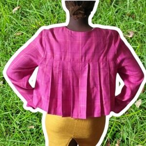 Gillian Pleated Cropped Blazer